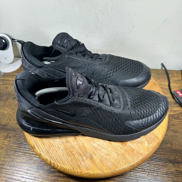 Nike Air Max 270 Mens Size 14 Triple Black Shoes Sneakers AH8050-005